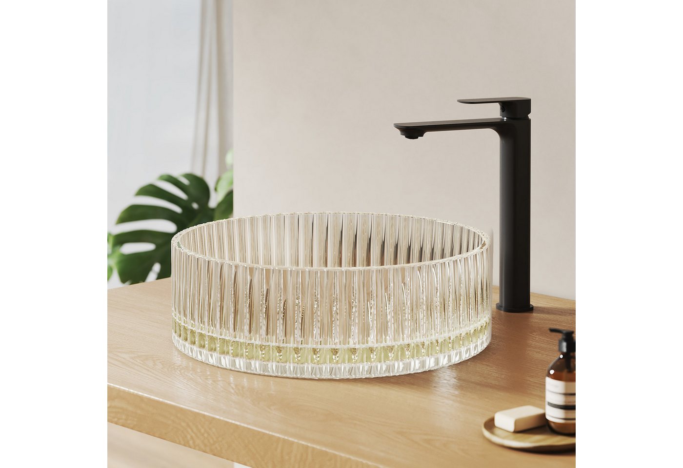 EMKE Aufsatzwaschbecken Rundes Glas Aufsatzwaschbecken 40 cm – modernes Design Waschschale EMKE Aufsatzwaschbecken Rundes Glas Aufsatzwaschbecken 40 cm – modernes Design Waschschale von EMKE