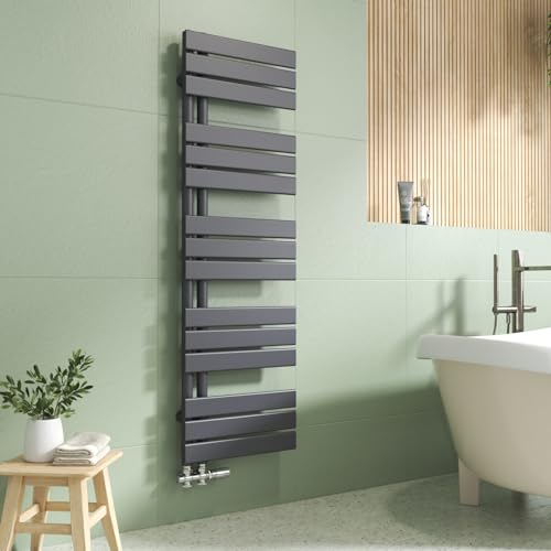EMKE Handtuchheizkörper Seitenanschluss 1320x400 mm, Badheizkörper Handtuchhalter Handtuchwärmer Handtuchtrockner Badezimmer Heizkörper Flach Handtuchheizung Anthrazit 598W EMKE Handtuchheizkörper Seitenanschluss 1320x400 mm, Badheizkörper Handtuchhalter Handtuchwärmer Handtuchtrockner Badezimmer Heizkörper Flach Handtuchheizung Anthrazit 598W von EMKE