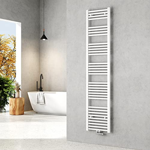 EMKE Badheizkörper 180 x 40 cm, Handtuchheizkörper Mittelanschluss Handtuchtrockner Badheizkörper Handtuchhalter Handtuchwärmer Heizkörper Bad Handtuchheizung Weiß 618 Watt EMKE Badheizkörper 180 x 40 cm, Handtuchheizkörper Mittelanschluss Handtuchtrockner Badheizkörper Handtuchhalter Handtuchwärmer Heizkörper Bad Handtuchheizung Weiß 618 Watt von EMKE