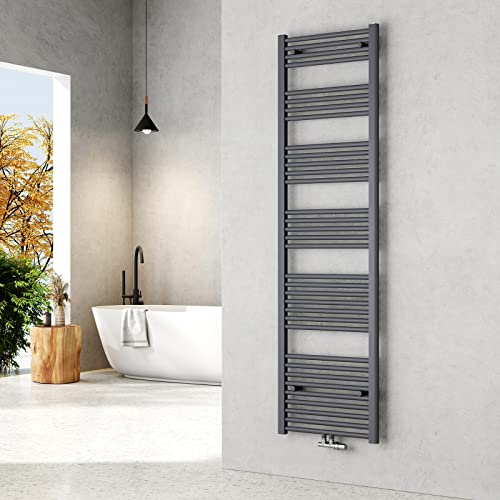 EMKE Badheizkörper 180 x 50 cm, Handtuchheizkörper Mittelanschluss Handtuchtrockner Badheizkörper Handtuchhalter Handtuchwärmer Heizkörper Bad Handtuchheizung Anthrazit 739 Watt EMKE Badheizkörper 180 x 50 cm, Handtuchheizkörper Mittelanschluss Handtuchtrockner Badheizkörper Handtuchhalter Handtuchwärmer Heizkörper Bad Handtuchheizung Anthrazit 739 Watt von EMKE