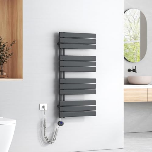 EMKE Badheizkörper Elektrisch 1041x500 mm, Handtuchheizkörper Elektrisch mit Thermostat Elektrischer Handtuchwärmer Handtuchtrockner Handtuchheizung Handtuchhalter mit Heizstab Anthrazit 600W EMKE Badheizkörper Elektrisch 1041x500 mm, Handtuchheizkörper Elektrisch mit Thermostat Elektrischer Handtuchwärmer Handtuchtrockner Handtuchheizung Handtuchhalter mit Heizstab Anthrazit 600W von EMKE