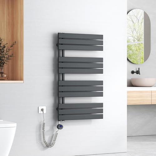 EMKE Badheizkörper Elektrisch 1041x600 mm, Handtuchheizkörper Elektrisch mit Thermostat Elektrischer Handtuchwärmer Handtuchtrockner Handtuchheizung Handtuchhalter mit Heizstab Anthrazit 600W EMKE Badheizkörper Elektrisch 1041x600 mm, Handtuchheizkörper Elektrisch mit Thermostat Elektrischer Handtuchwärmer Handtuchtrockner Handtuchheizung Handtuchhalter mit Heizstab Anthrazit 600W von EMKE