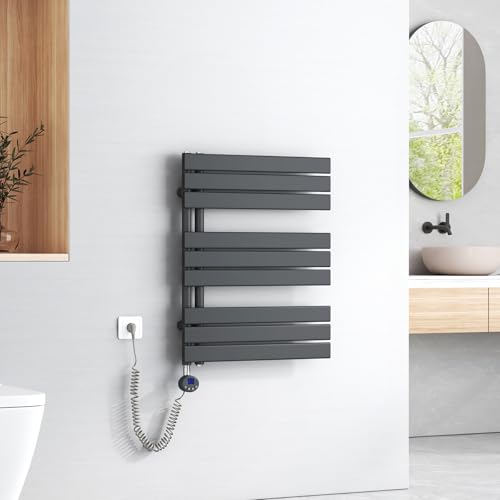 EMKE Badheizkörper Elektrisch 762x600 mm, Handtuchheizkörper Elektrisch mit Thermostat Elektrischer Handtuchwärmer Handtuchtrockner Handtuchheizung Handtuchhalter mit Heizstab Anthrazit 400W EMKE Badheizkörper Elektrisch 762x600 mm, Handtuchheizkörper Elektrisch mit Thermostat Elektrischer Handtuchwärmer Handtuchtrockner Handtuchheizung Handtuchhalter mit Heizstab Anthrazit 400W von EMKE