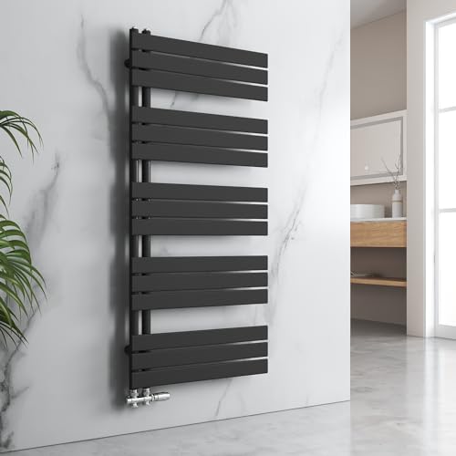 EMKE Badheizkörper Handtuchhalter 1599x600 mm, Handtuchheizkörper Seitenanschlusss Flach Handtuchwärmer Handtuchtrockner Heizkörper Bad Handtuchheizung Schwarz 958W EMKE Badheizkörper Handtuchhalter 1599x600 mm, Handtuchheizkörper Seitenanschlusss Flach Handtuchwärmer Handtuchtrockner Heizkörper Bad Handtuchheizung Schwarz 958W von EMKE