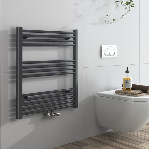 EMKE Handtuchheizkörper 750x600 mm, Badheizkörper Handtuchhalter Mittelanschluss Handtuchwärmer Handtuchtrockner Heizkörper Klein Bad Handtuchheizung Anthrazit 337W EMKE Handtuchheizkörper 750x600 mm, Badheizkörper Handtuchhalter Mittelanschluss Handtuchwärmer Handtuchtrockner Heizkörper Klein Bad Handtuchheizung Anthrazit 337W von EMKE