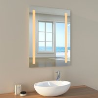 Badspiegel Vertikal led Badezimmerspiegel mit Beleuchtung, 60x80cm, Warmweißes Licht (Modell a) - Emke von EMKE