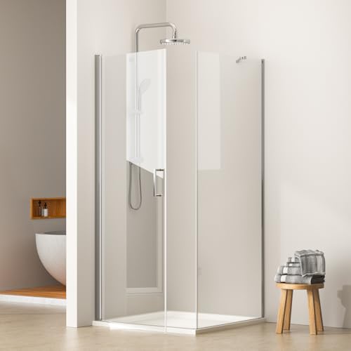 EMKE Duschkabine 90x75 cm Eckeinstieg Duschabtrennung Pendeltür 6 mm NANO-Glas Duschkabinen Duschtür Faltbar Dusche Duschwand Pendeltüren Duschtüren 195 cm Höhe EMKE Duschkabine 90x75 cm Eckeinstieg Duschabtrennung Pendeltür 6 mm NANO-Glas Duschkabinen Duschtür Faltbar Dusche Duschwand Pendeltüren Duschtüren 195 cm Höhe von EMKE