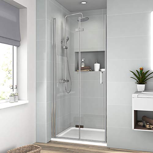 EMKE Duschkabine Dusche Falttür Duschabtrennung Duschtür Duschwand aus Sicherheitsglas nach innen und außen 75 x 195 cm EMKE Duschkabine Dusche Falttür Duschabtrennung Duschtür Duschwand aus Sicherheitsglas nach innen und außen 75 x 195 cm von EMKE