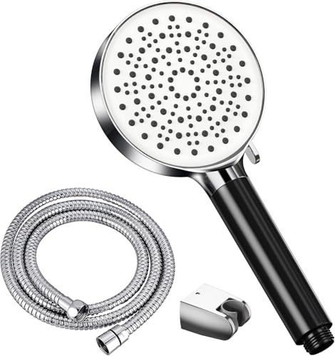 EMKE Duschkopf mit Schlauch Wassersparender, Duschkopf Wassersparend mit Filter, Regendusche Sparduschkopf Set Druckerhöhend Duschbrause Handbrause mit 6 Strahlarten von EMKE