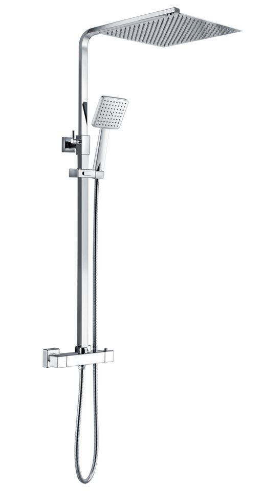 EMKE Duschsystem Duschsystem mit Thermostat Duschset mit Regendusche Handbrause, 3 Strahlart(en), mit Wassersparfunktion von EMKE