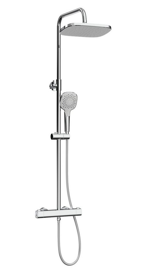 EMKE Duschsystem Duschsystem mit Thermostat Duschset mit Regendusche Handbrause, 3 Strahlart(en), mit Wassersparfunktion von EMKE