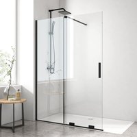 Emke - Duschwand Schiebetür Walk in Duschglas Duschtür-Duschwand Duschtrennwand Duschkabine mit 8mm Dusche nano Glas Duschabtrennung für Badewanne, von EMKE
