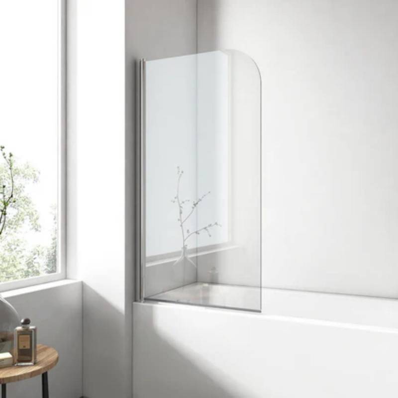 1-teilige Duschwand für Badewannen mit Schwenkfunktion & Nano-Beschichtung von EMKE