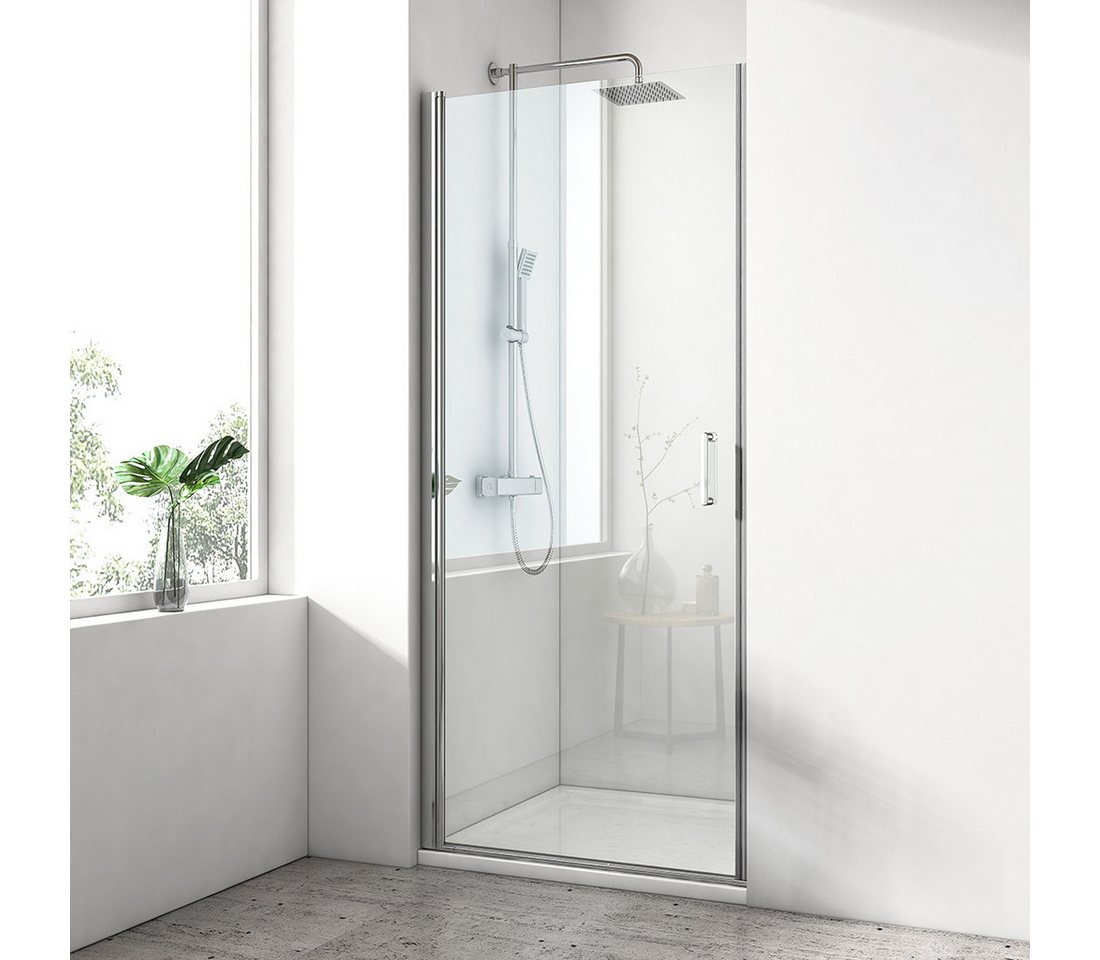 EMKE Dusch-Drehtür EMKE Pendeltür Duschtür Duschkabine Nische Schwingtür Duschabtrennung, 75x195 cm, 6 mm Sicherheitsglas ESG Glas mit beidseitige Nano Beschichtung EMKE Dusch-Drehtür EMKE Pendeltür Duschtür Duschkabine Nische Schwingtür Duschabtrennung, 75x195 cm, 6 mm Sicherheitsglas ESG Glas mit beidseitige Nano Beschichtung von EMKE