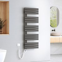 EMKE Elektrisch Badheizkörper Plattenheizkörper Handtuchhalter Handtuchtrokner Handtuchheizkörper inkl Heizstab mit timer Anthrazit 1320x500mm von EMKE