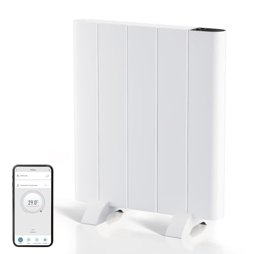 EMKE Elektroheizung Konvektor-Heizung Energiesparend Standgerät oder Wandmontag Mobile Elektroheizkörper Infrarotheizung Heizung Elektrisch 700W mit LCD-Display und Wochenzeitschaltuhr von EMKE