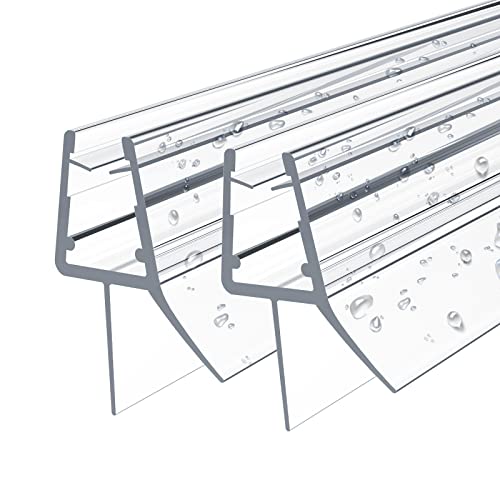 EMKE Ersatzdichtung Wasserabweiser Duschdichtung Schwallschutz Duschkabine Bad 4-6mm Glas 600mm, 2 Stück von EMKE