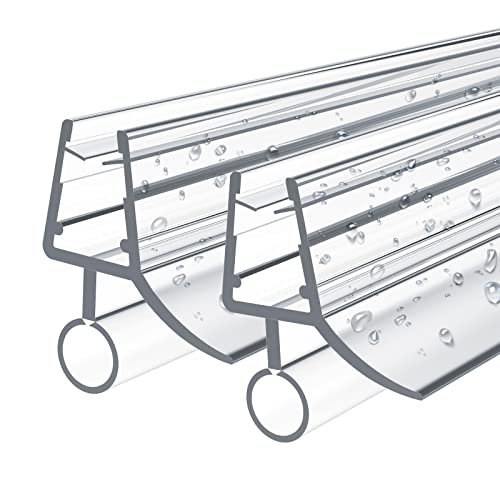EMKE Duschdichtung Ersatzdichtung Wasserabweiser Duschtürdichtung Schwallschutz Duschkabine Bad 7-8mm Glas 600mm, 2 Stück von EMKE