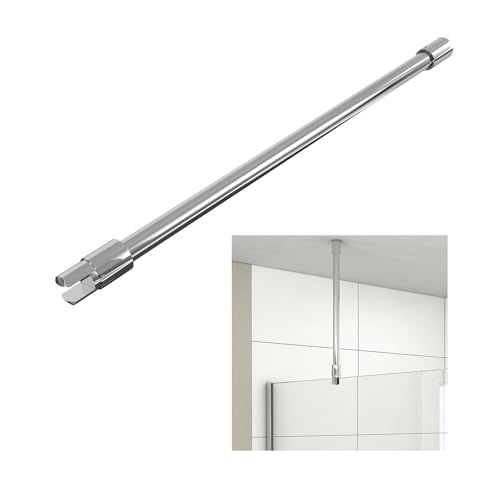 EMKE Haltestange Stabilisierungsstange 50 cm, 360° Verstellbare Runde Stabilisationsstange für Duschwand Stabilisator, Deckenstütze Glasklemme Für 6–10 mm Duschabtrennung Duschkabine EMKE Haltestange Stabilisierungsstange 50 cm, 360° Verstellbare Runde Stabilisationsstange für Duschwand Stabilisator, Deckenstütze Glasklemme Für 6–10 mm Duschabtrennung Duschkabine von EMKE