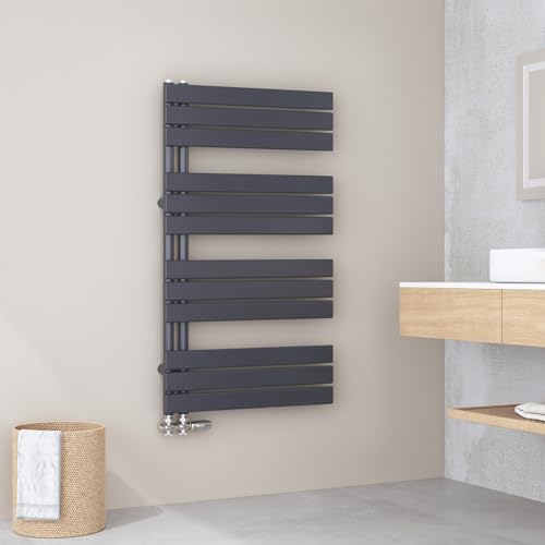 EMKE Badheizkörper Handtuchhalter 1320x600 mm, Handtuchheizkörper Seitenanschlusss Handtuchwärmer Handtuchtrockner Bad Heizkörper Flach Handtuchheizung Anthrazit 838W EMKE Badheizkörper Handtuchhalter 1320x600 mm, Handtuchheizkörper Seitenanschlusss Handtuchwärmer Handtuchtrockner Bad Heizkörper Flach Handtuchheizung Anthrazit 838W von EMKE