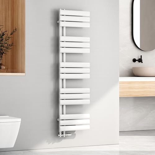 EMKE Oval Handtuchheizkörper 1430x400 mm, Badheizkörper Handtuchhalter Handtuchheizkörper Seitenanschluss Handtuchwärmer Handtuchtrockner Heizkörper Bad Weiß 484 Watt EMKE Oval Handtuchheizkörper 1430x400 mm, Badheizkörper Handtuchhalter Handtuchheizkörper Seitenanschluss Handtuchwärmer Handtuchtrockner Heizkörper Bad Weiß 484 Watt von EMKE