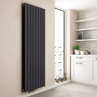Heizkörper Flach Design Paneelheizkörper Mittelanschluss Vertikal, Doppellagig, Anthrazit, 180x62cm, 2227W - Emke von EMKE