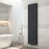 Emke - Heizkörper Flach Heizkörper Design Paneelheizkörper Vertikal Mittelanschluss 180x46cm, Anthrazit Doppellagig, 1670W Emke - Heizkörper Flach Heizkörper Design Paneelheizkörper Vertikal Mittelanschluss 180x46cm, Anthrazit Doppellagig, 1670W von EMKE