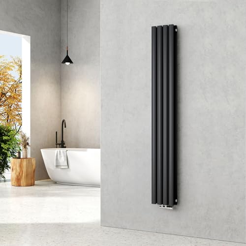 EMKE Heizkörper Klein 1600x240mm, Oval Paneelheizkörper Mittelanschluss Vertikal Heizkörper Design Röhrenheizkörper Doppellagig Anthrazit 623 Watt EMKE Heizkörper Klein 1600x240mm, Oval Paneelheizkörper Mittelanschluss Vertikal Heizkörper Design Röhrenheizkörper Doppellagig Anthrazit 623 Watt von EMKE