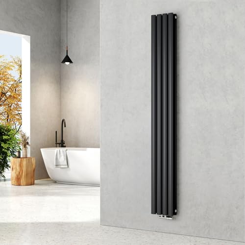 EMKE Heizkörper Klein 1800x240mm, Oval Paneelheizkörper Mittelanschluss Vertikal Heizkörper Design Röhrenheizkörper Doppellagig Anthrazit 678 Watt EMKE Heizkörper Klein 1800x240mm, Oval Paneelheizkörper Mittelanschluss Vertikal Heizkörper Design Röhrenheizkörper Doppellagig Anthrazit 678 Watt von EMKE