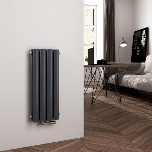 EMKE Oval Heizkörper Klein 600x240mm, Vertikal Heizkörper Doppellagig Röhrenheizkörper Mittelanschluss Heizung Anthrazit 248W EMKE Oval Heizkörper Klein 600x240mm, Vertikal Heizkörper Doppellagig Röhrenheizkörper Mittelanschluss Heizung Anthrazit 248W von EMKE