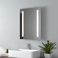 Led Badspiegel 45x60cm Badezimmerspiegel mit Beleuchtung Kaltweißes Licht - Emke von EMKE