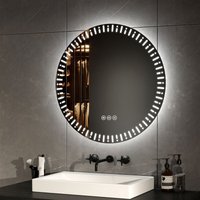 EMKE LED Badspiegel Rund 80cm Smart Touch Beleuchtung mit Antibeschlag 3 Farbtemperaturen und Speicherfunktion EMKE LED Badspiegel Rund 80cm Smart Touch Beleuchtung mit Antibeschlag 3 Farbtemperaturen und Speicherfunktion von EMKE