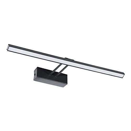 EMKE LED Spiegelleuchte Spiegellampen für das Bad Wandleuchte 40cm, Spiegellampe Badezimmer 200° Drehbar Spiegelleuchten Spiegelbeleuchtung BadSpiegelschrank Beleuchtung 6500K Spiegel Licht Schwarz von EMKE