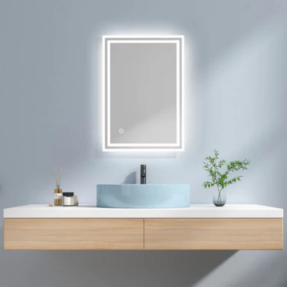 Rechteckiger LED-Badspiegel Rechteckiger LED-Badspiegel von EMKE