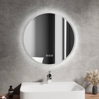 EMKE OLM13 Runder LED Badspiegel mit Beleuchtung 60cm Schwarz von EMKE