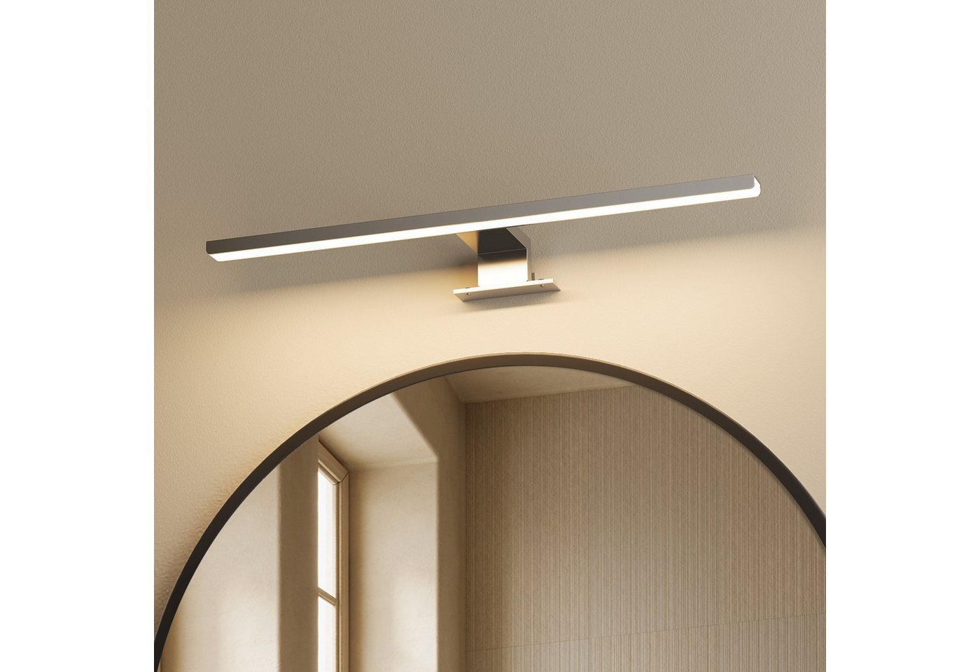 EMKE Spiegelleuchte LED L: 40cm 8W IP44 Wandlleuchte Badezimmer Wohnzimmer, LED fest integriert, Kaltweiß, Neutralweiß, Chrom oder Schwarz EMKE Spiegelleuchte LED L: 40cm 8W IP44 Wandlleuchte Badezimmer Wohnzimmer, LED fest integriert, Kaltweiß, Neutralweiß, Chrom oder Schwarz von EMKE