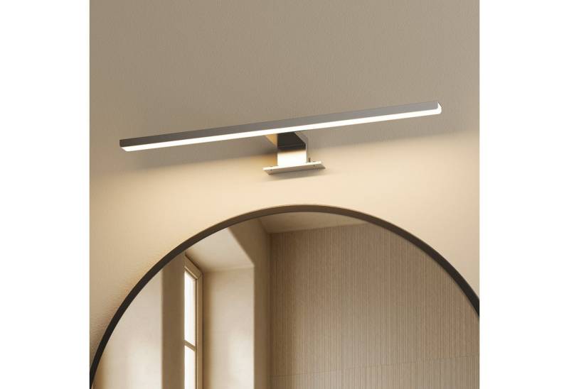 EMKE Spiegelleuchte LED L: 40cm 8W IP44 Wandlleuchte Badezimmer Wohnzimmer, LED fest integriert, Kaltweiß, Neutralweiß, Chrom oder Schwarz von EMKE