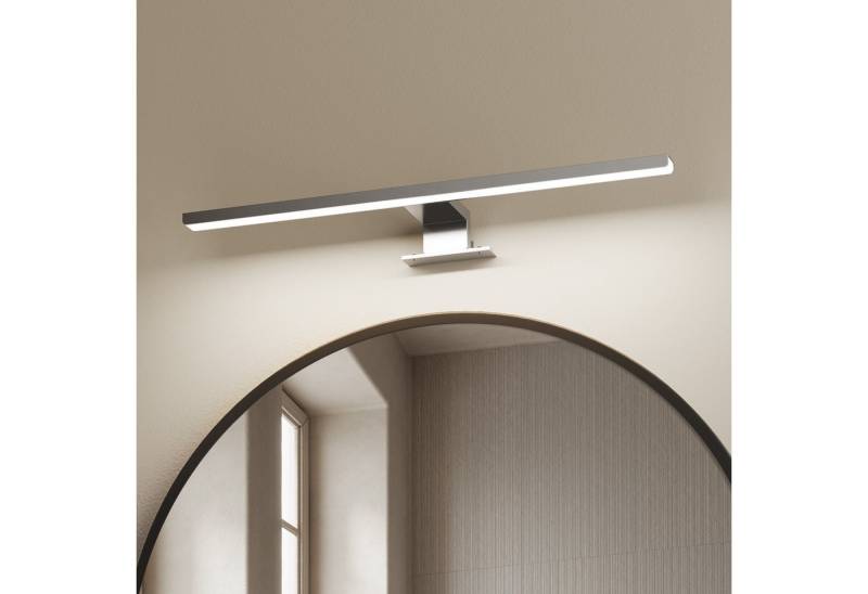 EMKE Spiegelleuchte LED L: 40cm 8W IP44 Wandlleuchte Badezimmer Wohnzimmer, LED fest integriert, Kaltweiß, Neutralweiß, Chrom oder Schwarz von EMKE