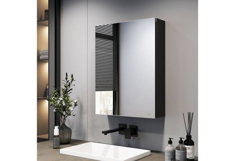 EMKE Spiegelschrank 50x65 cm 1-tütig Spiegelschränke Badezimmer Spiegelschrank mit Spiegel Badschrank Doppelseitiger Spiegel und höhenverstellbaren Glasablage EMKE Spiegelschrank 50x65 cm 1-tütig Spiegelschränke Badezimmer Spiegelschrank mit Spiegel Badschrank Doppelseitiger Spiegel und höhenverstellbaren Glasablage von EMKE