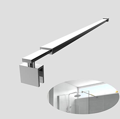 EMKE 700 mm bis 1200 mm Teleskopstange Stützstange Edelstahl für Feuchtraum-Duschwand, Badewannenpaneel, passend für 8–10 mm Glas von EMKE