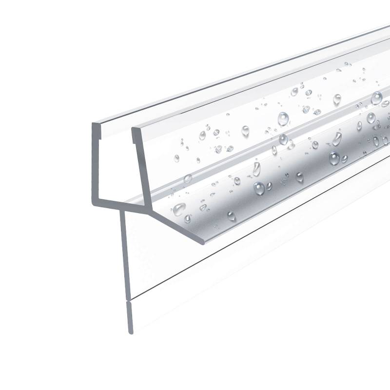 Duschdichtung mit Spritzwasserschutz, passend für 4–6 mm Glas von EMKE