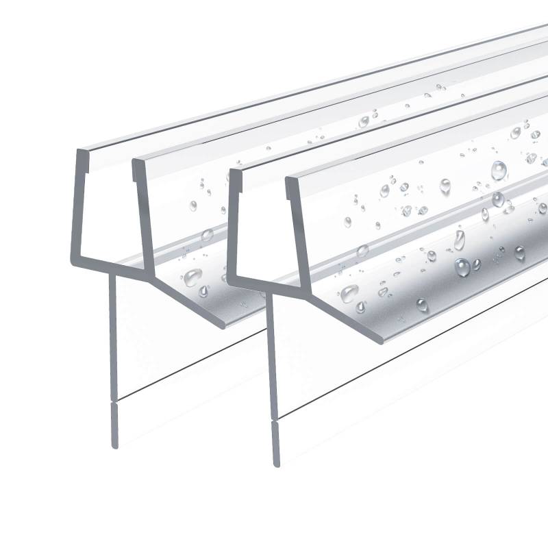 Duschdichtung mit Spritzwasserschutz, passend für 4–6 mm Glas von EMKE