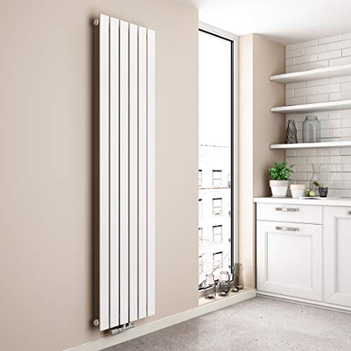 EMKE Vertikal Heizkörper 1800x460mm, Flachheizkörper Einlagig Design Heizkörper Flach Paneelheizkörper Mittelanschluss Heizung Weiß 948W von EMKE
