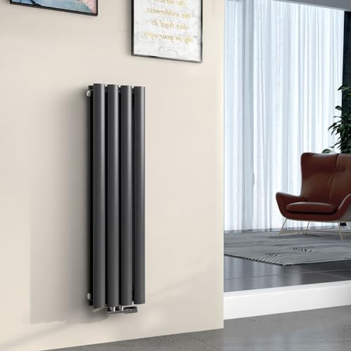 EMKE Heizkörper Klein 900x240mm, Oval Vertikal Heizkörper Doppellagig Röhrenheizkörper Mittelanschluss Heizung Anthrazit 373W EMKE Heizkörper Klein 900x240mm, Oval Vertikal Heizkörper Doppellagig Röhrenheizkörper Mittelanschluss Heizung Anthrazit 373W von EMKE