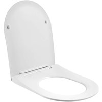 EMKE WC-Sitz „TSU02W" abnehmbar weiß mit Absenkautomatik, D Form (LxB 47x36 cm) von EMKE