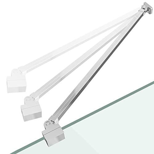 EMKE Haltestange Stabilisierungsstange 500 mm, 180° Verstellbare Stabilisator für Duschwand Dusche, Edelstahl Stabilisationsstange für Glas 6–8 mm Links Rechts Montierbar von EMKE