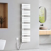 Emke - Elektrisch Badheizkörper Plattenheizkörper HandtuchhalterHandtuchtrokner Handtuchheizkörper inkl Heizstab mit timer Weiß 1599x400mm von EMKE
