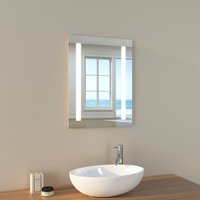 Badspiegel Vertikal led Badezimmerspiegel mit Beleuchtung, 45x60cm, Kaltweißes Licht (Modell a) - Emke von EMKE
