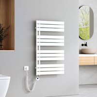 Emke - Elektrisch Badheizkörper Plattenheizkörper HandtuchhalterHandtuchtrokner Handtuchheizkörper inkl Heizstab mit timer Weiß 1041x600mm von EMKE