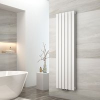 Emke - Heizkörper 160x46cm Flach Heizkörper Design Paneelheizkörper Vertikal, Doppellagig, Mittelanschluss, 1490W, Weiß von EMKE